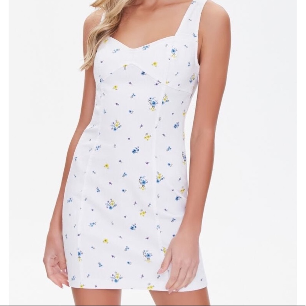Forever 21 floral cutout dress
